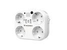 Rozgałęźnik sieciowy Wozinsky WRS-2B 4x AC 2x USB-A 2x USB-C 4000 W z lampką - biały