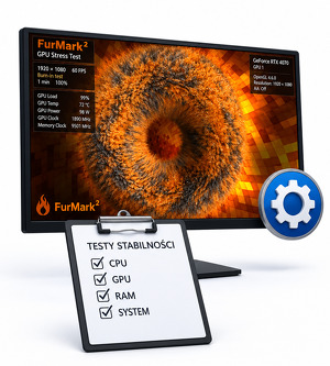 Miniatura produktu: Testy obciążeniowe PC za pomocą OCCT i Furmark