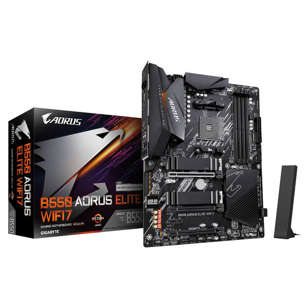 Zdjęcie produktu: Płyta główna Gigabyte B550 AORUS ELITE WF7 AM4 Zdjęcie produktu: Płyta główna Gigabyte B550 AORUS ELITE WF7 AM4