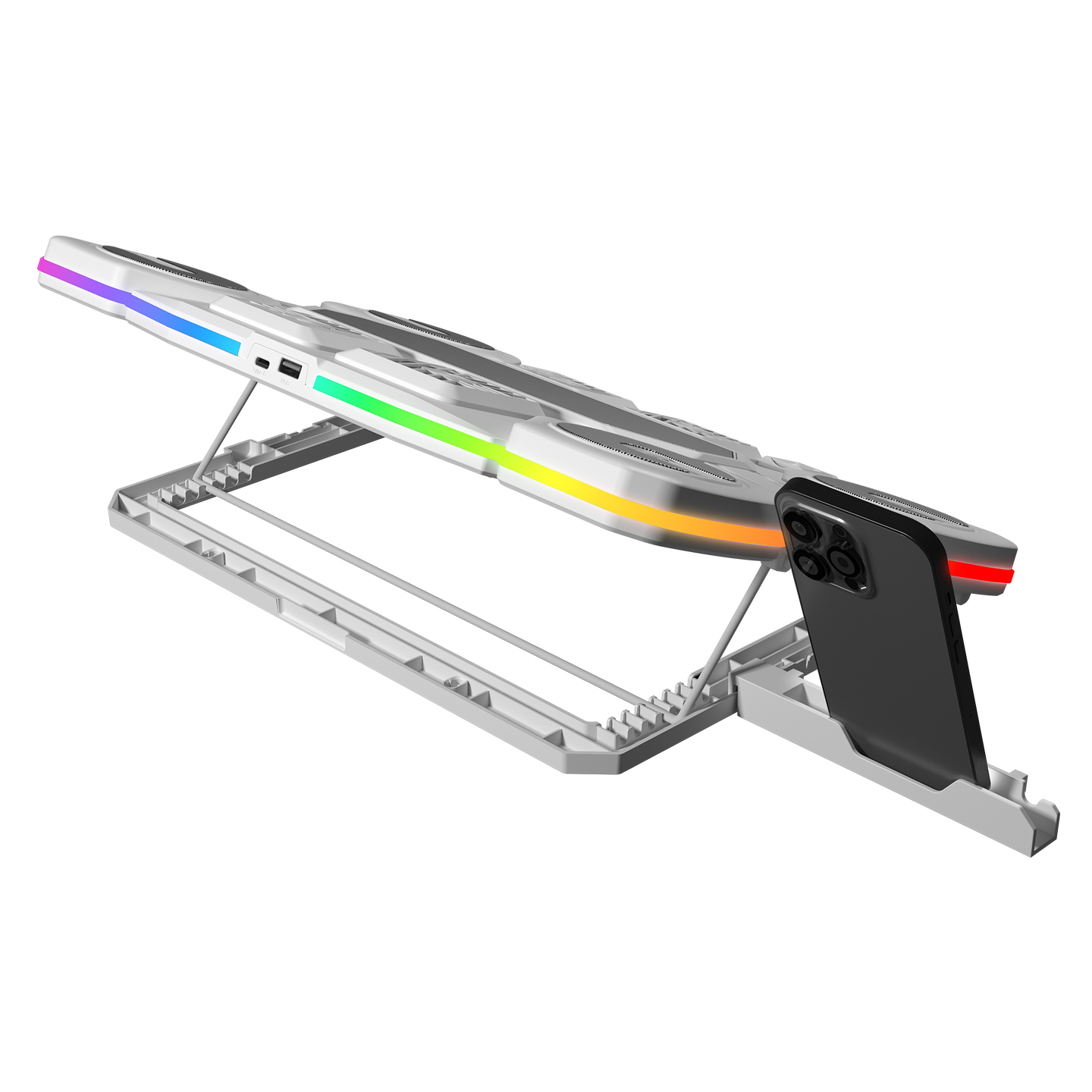 Rampage Glacier podstawka chłodząca pod laptop 14–17”, 2600RPM, biała Rampage Glacier podstawka chłodząca pod laptop 14–17”, 2600RPM, biała