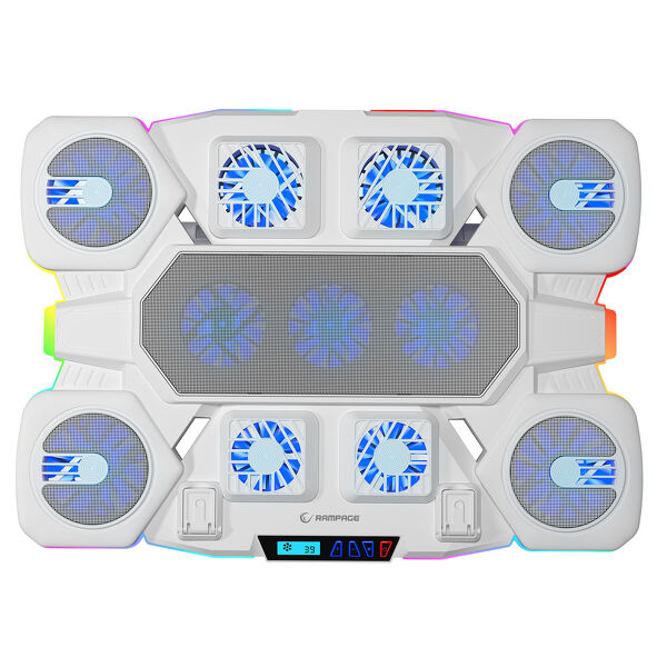 Zdjęcie produktu: Rampage Glacier podstawka chłodząca pod laptop 14–17”, 2600RPM, biała Zdjęcie produktu: Rampage Glacier podstawka chłodząca pod laptop 14–17”, 2600RPM, biała