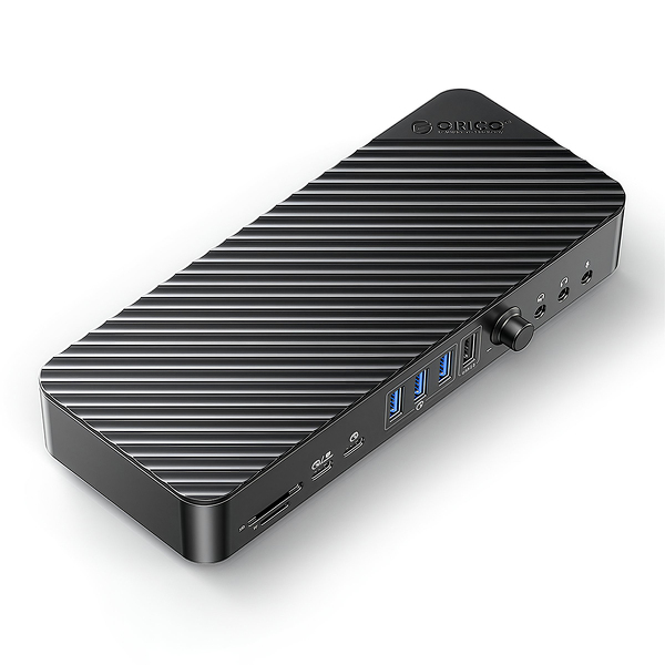 Zdjęcie produktu: Orico Stacja dokująca USB-C 10 Gbps, 2x DP HDMI PD 60W, 6x USB-A, karty SD