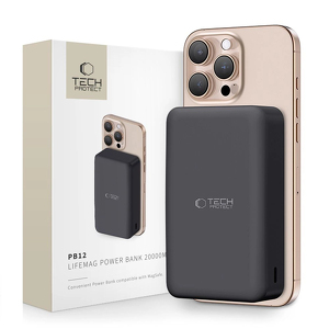 Miniatura produktu: Powerbank Tech-Protect PB12 LifeMag MagSafe 20000MAH - czarne
