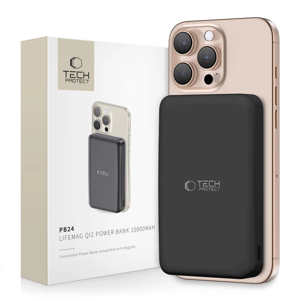 Zdjęcie produktu: Powerbank Tech-Protect PB24 LifeMag QI2 MagSafe 10000 mAh - czarny