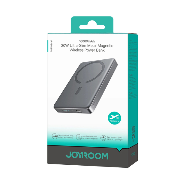Zdjęcie produktu: Powerbank Joyroom JR-PBM08 Pro 10000mAh 20W z ładowaniem indukcyjnym 15W