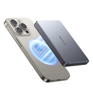 Miniatura produktu: Powerbank Joyroom JR-PBM08 Pro 10000mAh 20W z ładowaniem indukcyjnym 15W ultracienki - szary
