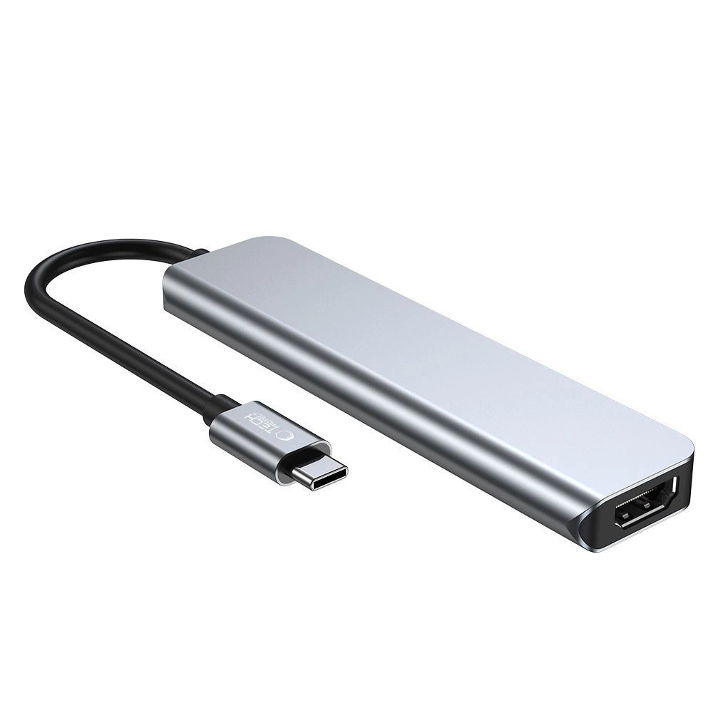 HUB Tech-Protect V4 6w1 USB-C - USB-A/USB-C/HDMI/czytnik kart microSD/TF/SD HUB Tech-Protect V4 6w1 USB-C - USB-A/USB-C/HDMI/czytnik kart microSD/TF/SD