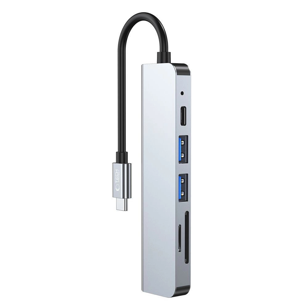 HUB Tech-Protect V4 6w1 USB-C - USB-A/USB-C/HDMI/czytnik kart microSD/TF/SD HUB Tech-Protect V4 6w1 USB-C - USB-A/USB-C/HDMI/czytnik kart microSD/TF/SD