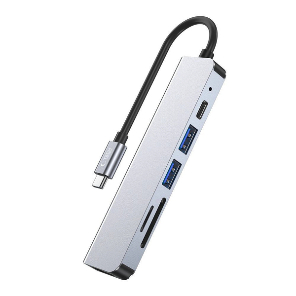 Zdjęcie produktu: HUB Tech-Protect V4 6w1 USB-C - USB-A/USB-C/HDMI/czytnik kart microSD/TF/SD Zdjęcie produktu: HUB Tech-Protect V4 6w1 USB-C - USB-A/USB-C/HDMI/czytnik kart microSD/TF/SD