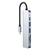 Miniatura zdjęcia: HUB Tech-Protect V4 6w1 USB-C - USB-A/USB-C/HDMI/czytnik kart microSD/TF/SD Miniatura zdjęcia: HUB Tech-Protect V4 6w1 USB-C - USB-A/USB-C/HDMI/czytnik kart microSD/TF/SD