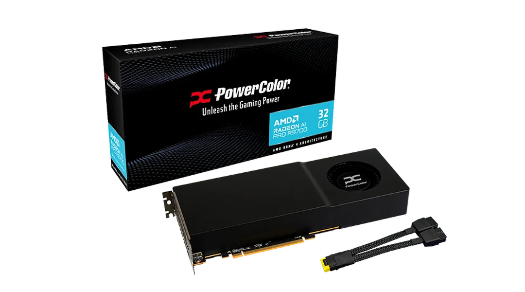 Zdjęcie produktu: POWERCOLOR Radeon AI Pro R9700 32GB GDDR6 (AI PRO R9700 32G-B)