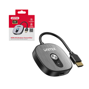 Miniatura produktu: Unitek Bezprzewodowy transmiter (do odbiornika V1717C) HDMI 4K@30Hz P2P Miracast AirPlay