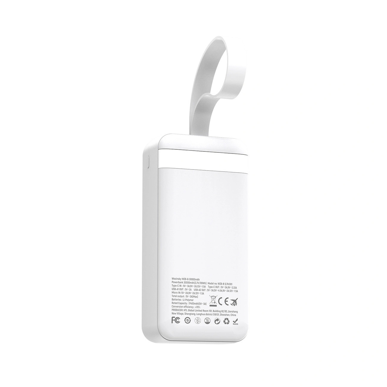 Powerbank Wozinsky Herc 30 2xUSB-A USB-C i USB micro z latarką 30000mAh 30W Powerbank Wozinsky Herc 30 2xUSB-A USB-C i USB micro z latarką 30000mAh 30W