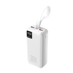 Miniatura produktu: Powerbank Wozinsky Herc 30 2x USB-A USB-C i USB micro z latarką 30000 mAh 30W - biały Miniatura produktu: Powerbank Wozinsky Herc 30 2x USB-A USB-C i USB micro z latarką 30000 mAh 30W - biały