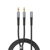 Adapter audio Orico AX1 mini jack 3.5 mm rozdzielacz na słuchawki i mikrofon 0.5 m - czarny