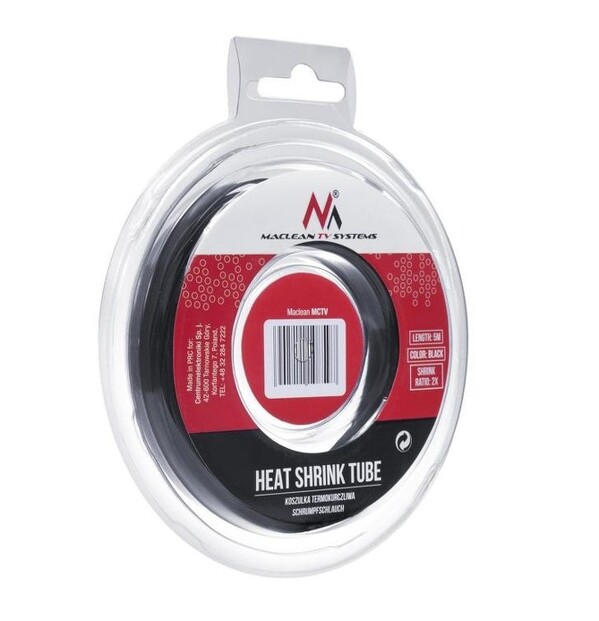 Zdjęcie produktu: Koszulka Maclean, Rurka termokurczliwa, 2:1 4mm, 5m, MCTV-531 Zdjęcie produktu: Koszulka Maclean, Rurka termokurczliwa, 2:1 4mm, 5m, MCTV-531