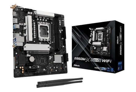 Miniatura produktu: Płyta główna ASRock B860M-X GEN5 WIFI DDR5 LGA1851 Miniatura produktu: Płyta główna ASRock B860M-X GEN5 WIFI DDR5 LGA1851