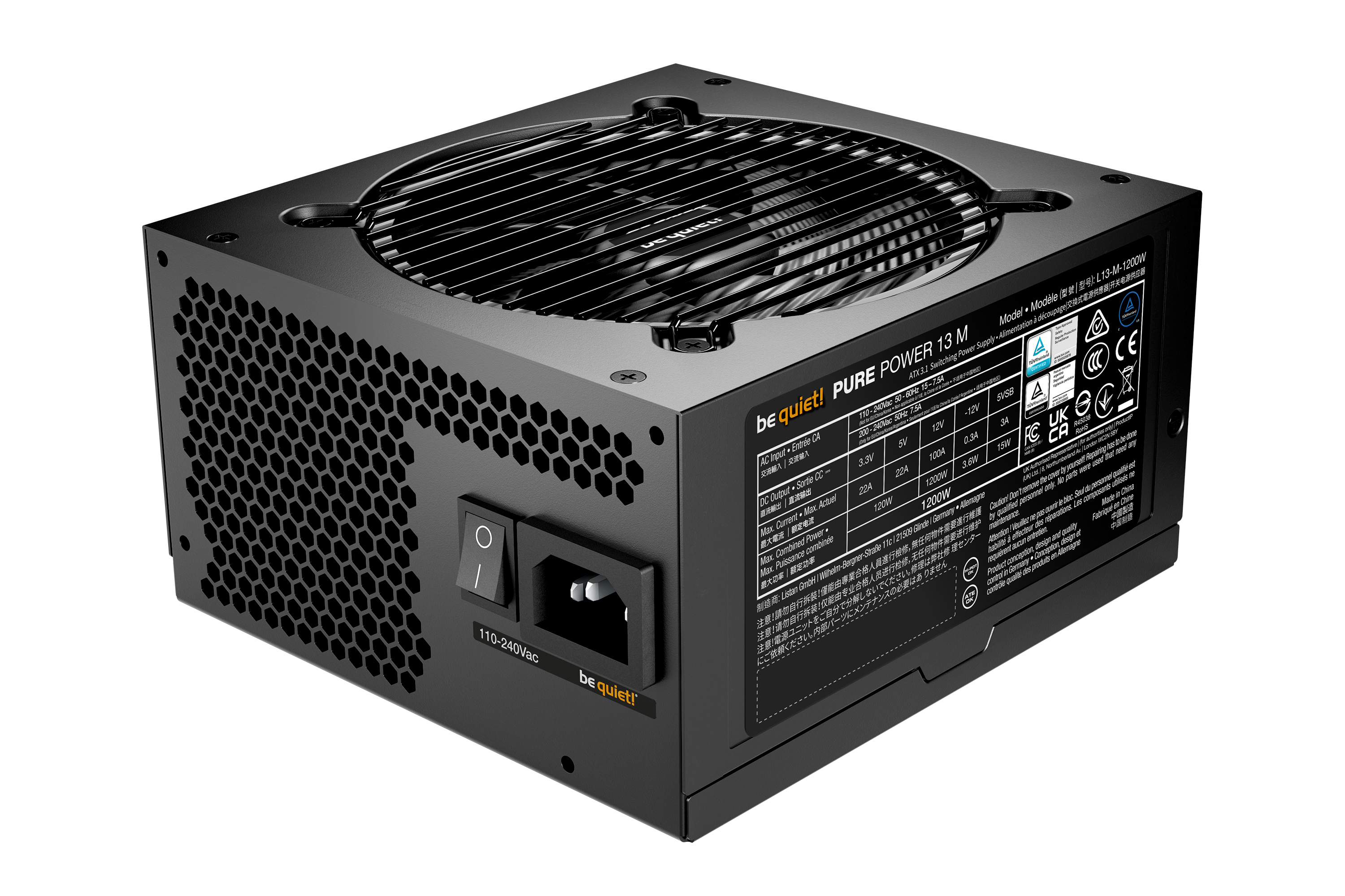 Zasilacz be quiet! Pure Power 13 M 1200W Gold ATX 3.1 (BP029EU) Zasilacz be quiet! Pure Power 13 M 1200W Gold ATX 3.1 (BP029EU)