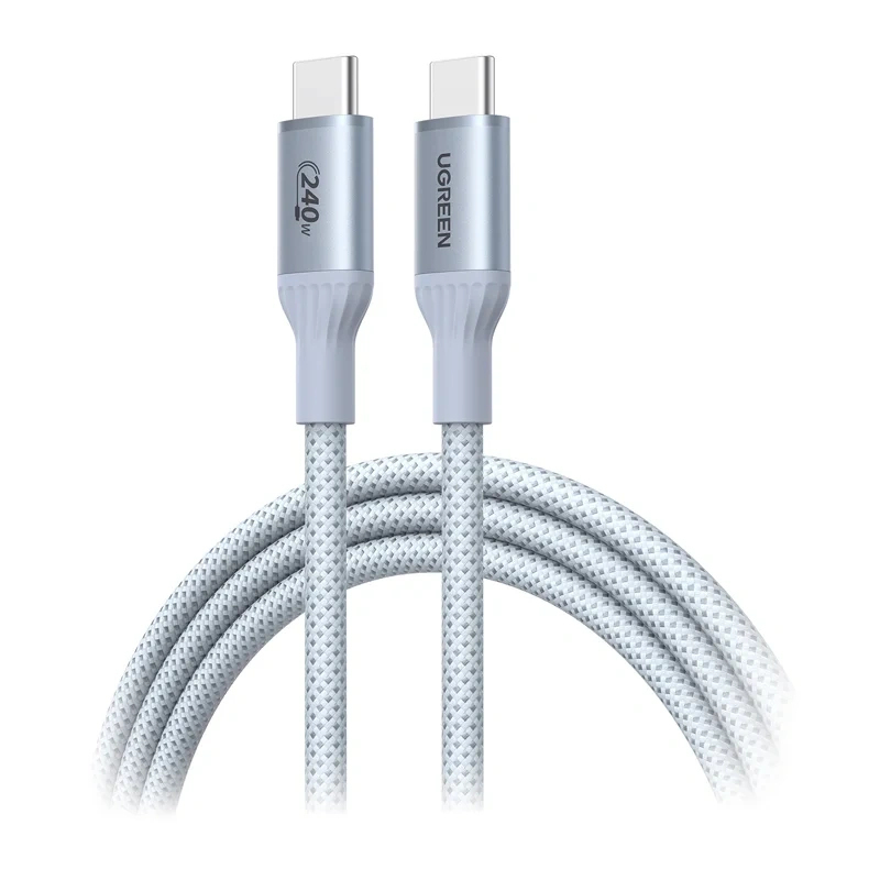 Kabel UGREEN L534 USB-C–USB-C 2m 240W srebrny