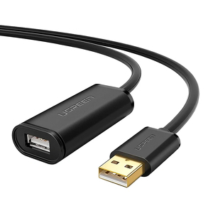 Miniatura produktu: Kabel wzmacniacz sygnału UGREEN USB-A-USB-A 20m USB 2.0 aktywny czarny Miniatura produktu: Kabel wzmacniacz sygnału UGREEN USB-A-USB-A 20m USB 2.0 aktywny czarny