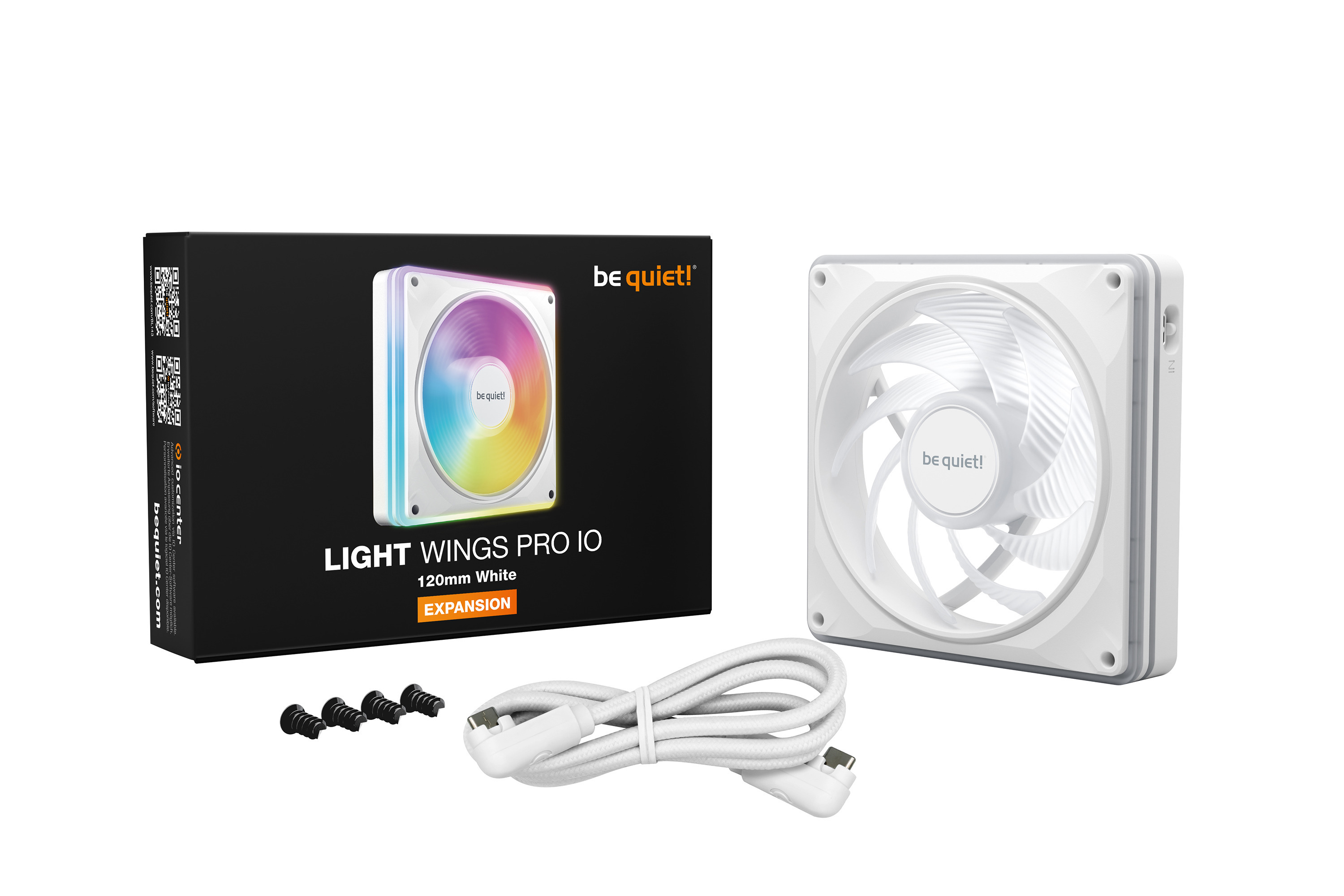 Zestaw wentylatorów be quiet! Light Wings Pro IO 120mm Expansion White Zestaw wentylatorów be quiet! Light Wings Pro IO 120mm Expansion White