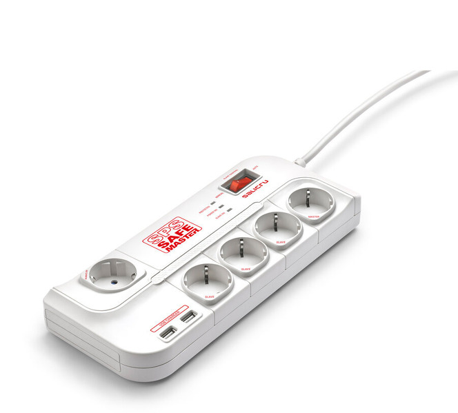 Zdjęcie produktu: Aktywna Listwa zasilająca Salicru SPS Safe Master (5 gniazd Schuko, 2x USB) Zdjęcie produktu: Aktywna Listwa zasilająca Salicru SPS Safe Master (5 gniazd Schuko, 2x USB)