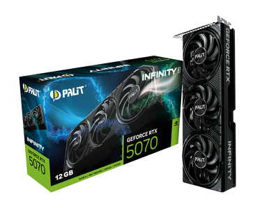 Miniatura produktu: Palit GeForce RTX 5070 Infinity 3 12GB GDDR7 DLSS 4 (NE75070019K9-GB2050S) Miniatura produktu: Palit GeForce RTX 5070 Infinity 3 12GB GDDR7 DLSS 4 (NE75070019K9-GB2050S)