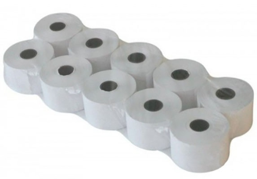 Zdjęcie produktu: Rolka termiczna 57mmx30m opakowanie 10 szt (do drukarek fiskalnych)