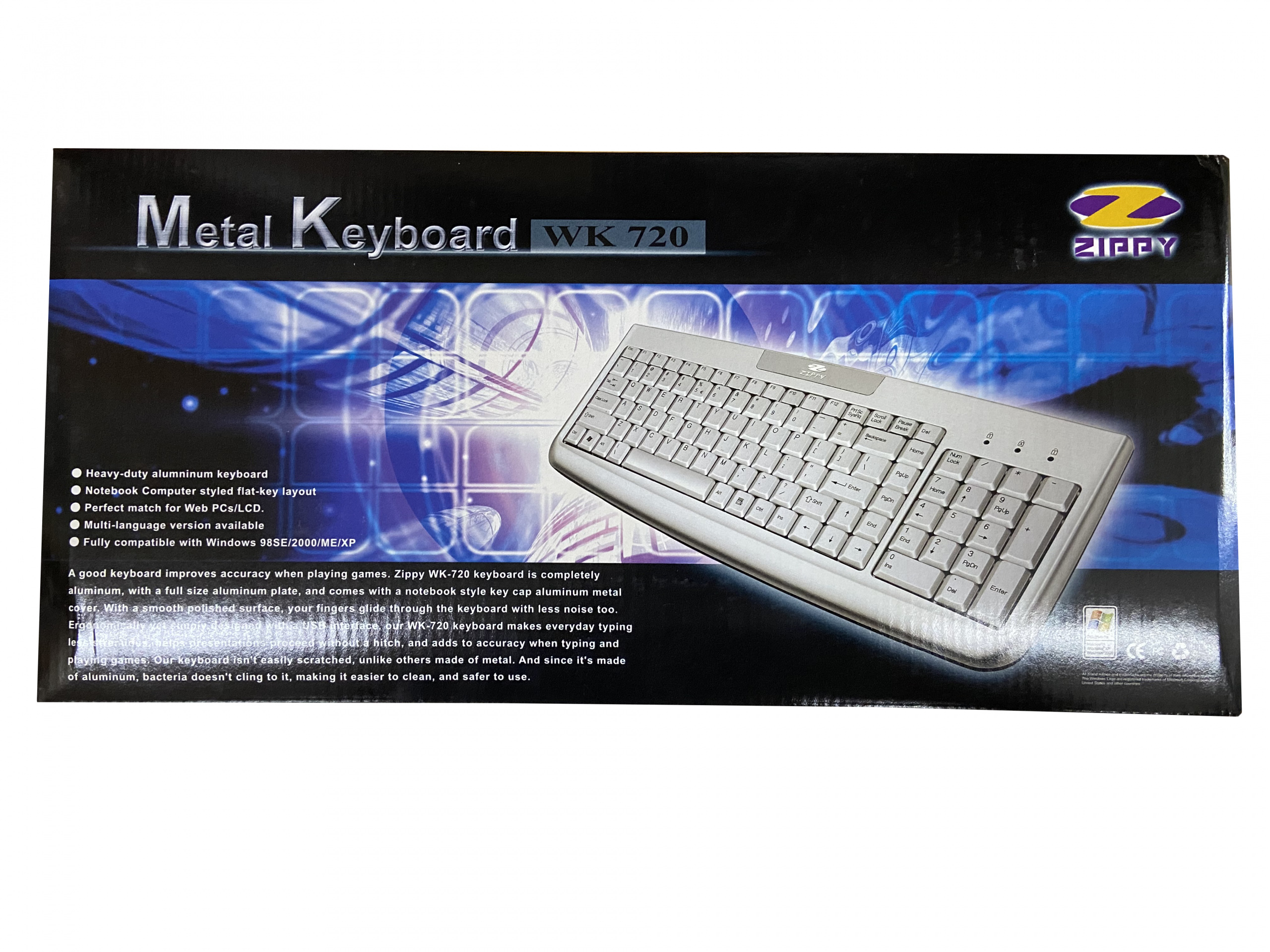 Klawiatura X-Power XP WK 720 Slim USB Srebrna