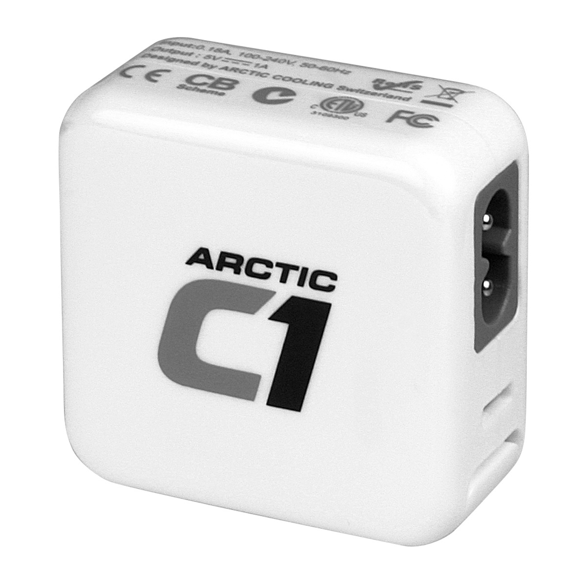 Zasilacz, ładowarka USB Arctic C1 5V, wymienne wyczki EU, UK, USA