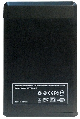 SilverStone Treasure TS01 (SST-TS01B) zewnętrzna kieszeń HDD 2.5" z bezprzewodowym zabezpieczeniem RFID Czarna