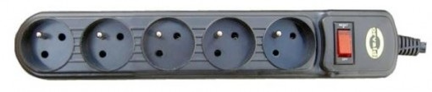 Miniatura produktu: Listwa zasilająca Orvaldi ORV5 Czarny 10A 1,5m Filtr przeciwzakłóceniowy