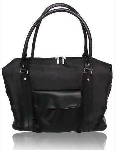 Natec Impress Magnolia Black, damska czarna torba na laptopa 15,6", IM-MAG-B-154