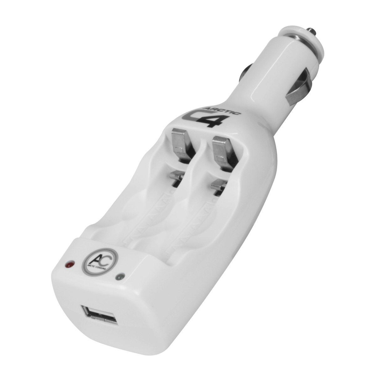 Ładowarka samochodowa do akumulatorków, Zasilacz USB Arctic C4 1x USB 5V 600mA, 2 x AAA 900mA, 2 x AA 450mA