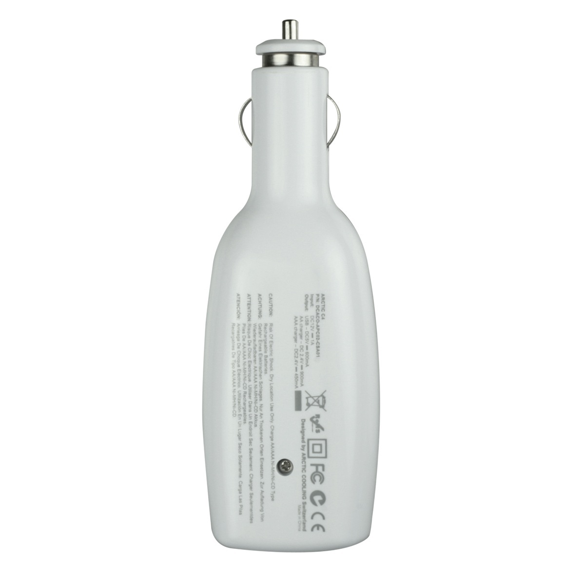 Ładowarka samochodowa do akumulatorków, Zasilacz USB Arctic C4 1x USB 5V 600mA, 2 x AAA 900mA, 2 x AA 450mA