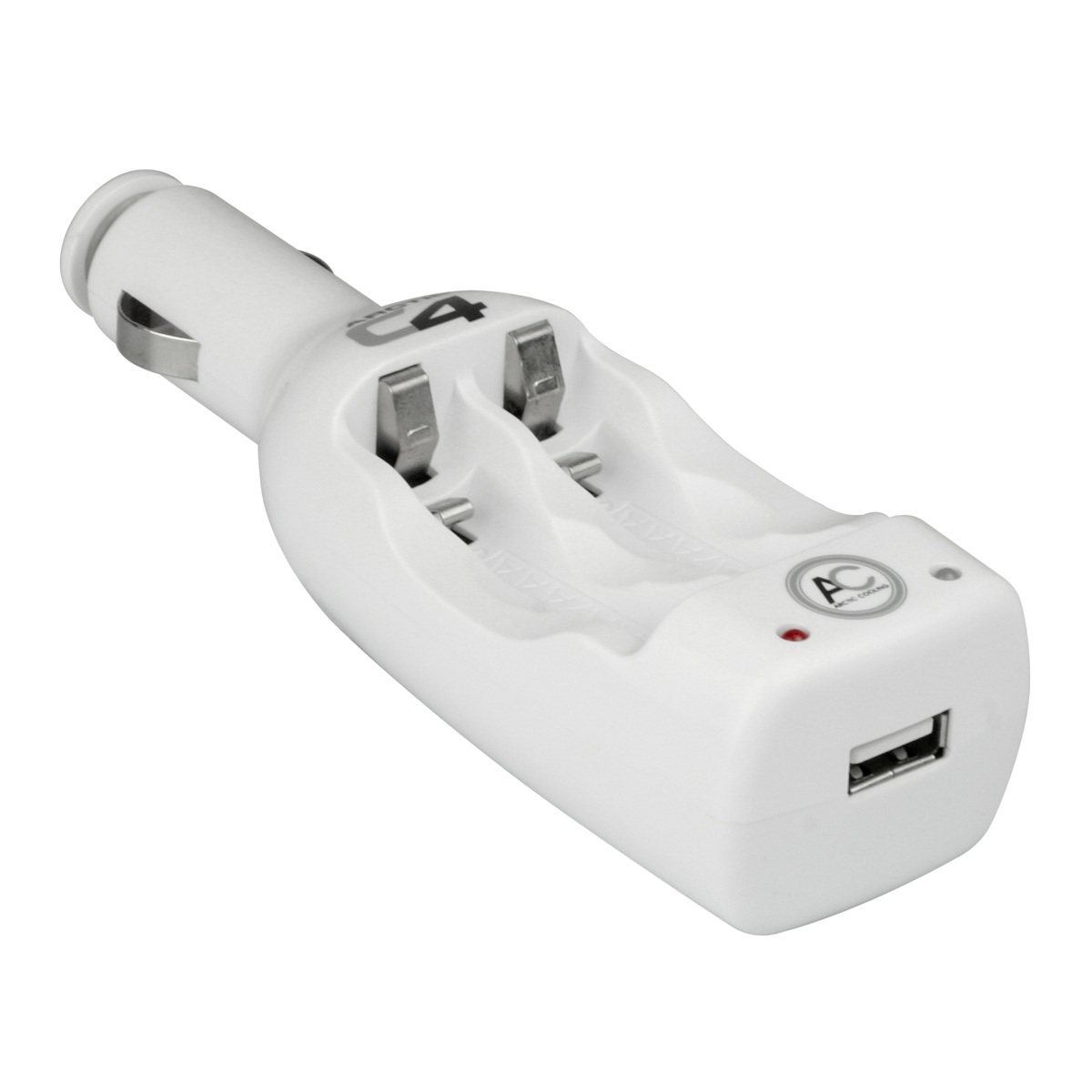Ładowarka samochodowa do akumulatorków, Zasilacz USB Arctic C4 1x USB 5V 600mA, 2 x AAA 900mA, 2 x AA 450mA