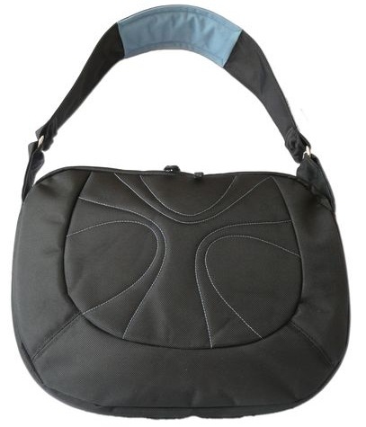 Natec Impress Orange Black - Blue, czarno-niebieska torba na laptopa 15,4", IM-ORA-B-154