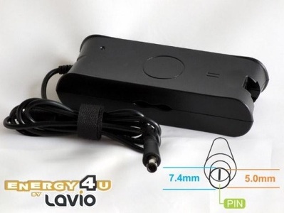 Miniatura produktu: Energy4U PA05 19.5V / 4.62A (7.4x5.0mm + PIN) 90W, zasilacz do notebooka / laptopa Dell