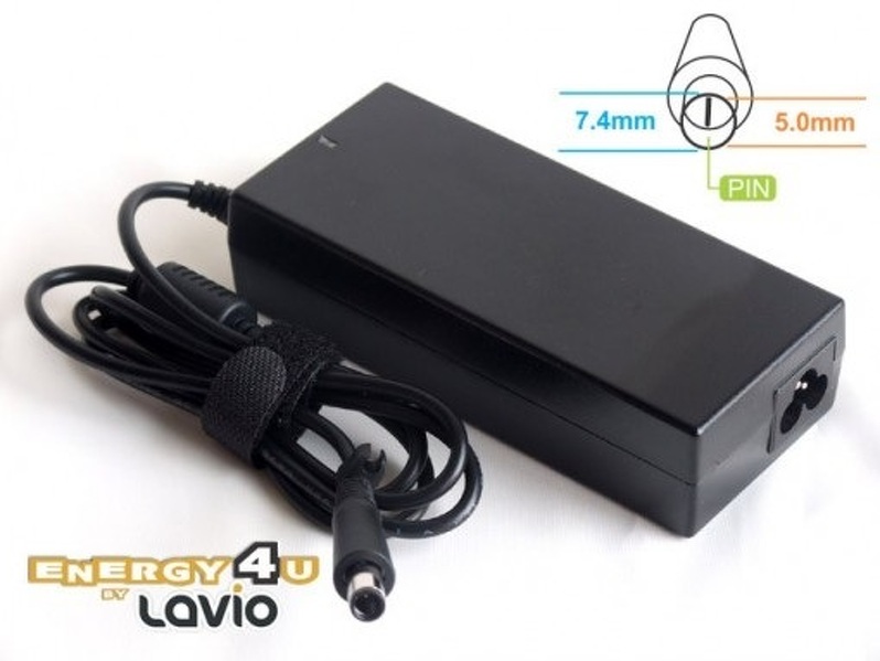 Zdjęcie produktu: Energy4U PA41 19V / 4.74A (7.4x5.0mm + PIN) 90W, zasilacz do notebooka / laptopa HP, Compaq