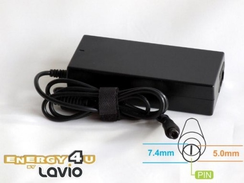 Zdjęcie produktu: Energy4U PA07 18.5V / 4.9A (7.4x5.0mm) 90W, zasilacz do notebooka / laptopa HP, Compaq