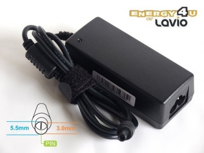 Miniatura produktu: Energy4U PA110 19V / 2.1A (5.5x3.0mm + PIN) 40W, zasilacz do netbooka / laptopa Samsung