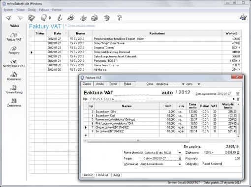 InsERT mikroSubiekt dla Windows InsERT mikroSubiekt dla Windows