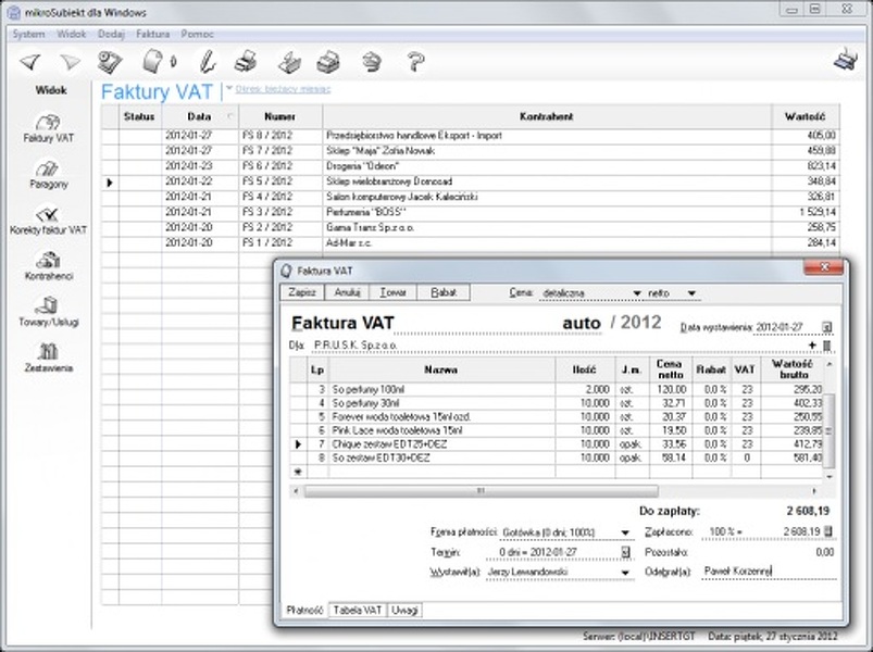 Zdjęcie produktu: InsERT mikroSubiekt dla Windows Zdjęcie produktu: InsERT mikroSubiekt dla Windows