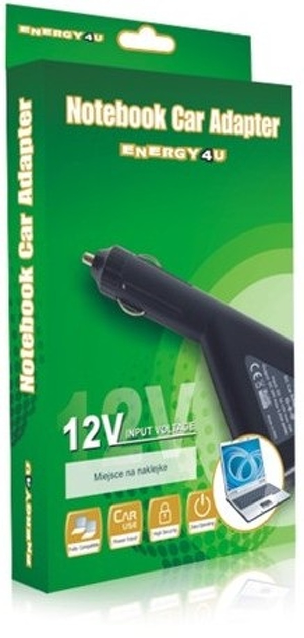Zdjęcie produktu: Energy4U CA04 19V / 2.1A (2.5x0.7mm) 40W, zasilacz samochodowy do netbooka Asus EEE PC