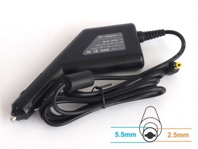 Miniatura produktu: Energy4U CA25 19V / 3.42A (5.5x2.5mm) 65W, zasilacz samochodowy do notebooka Asus, Toshiba, Lenovo