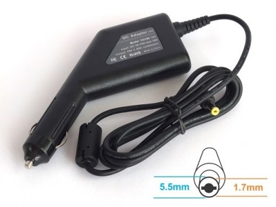 Miniatura produktu: Energy4U CA26 19V / 3.42A (5.5x1.7mm) 65W, zasilacz samochodowy do notebooka Acer