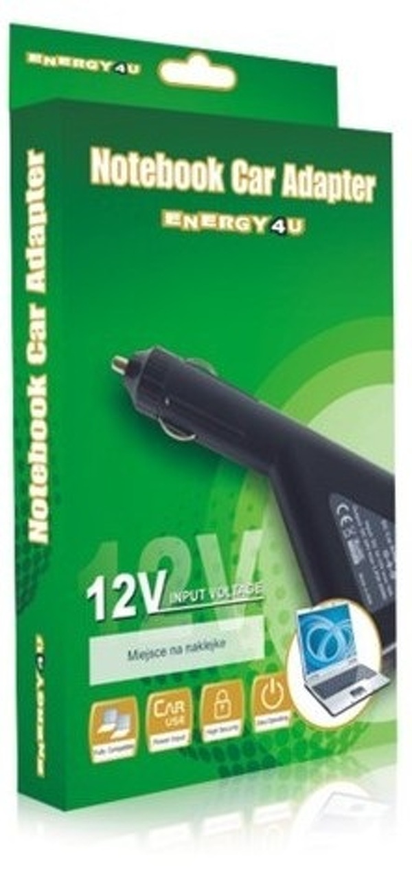 Zdjęcie produktu: Energy4U CA15 18.5V / 4.6A (Magsafe 5-PIN) 86W, zasilacz samochodowy do notebooka Apple