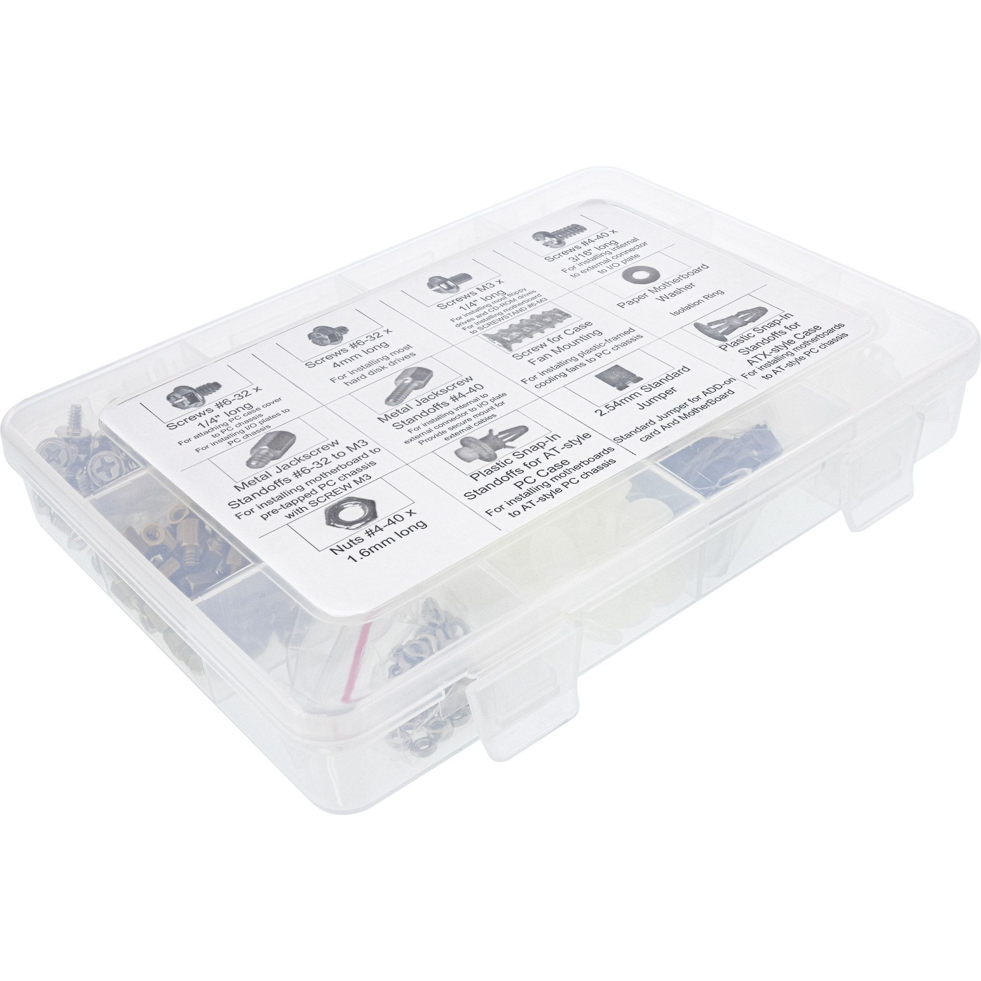 InLine 77789B - zestaw śrubek, podkładek i wkrętów komputerowych (550szt)