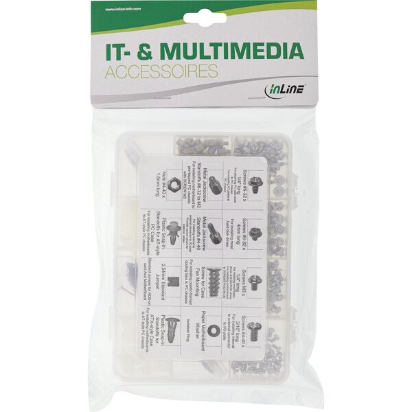 Zdjęcie produktu: InLine 77789B - zestaw śrubek, podkładek i wkrętów komputerowych (550szt)