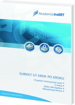 Miniatura produktu: InsERT Subiekt GT krok po kroku (multimedialne szkolenie dla użytkowników Subiekta GT)